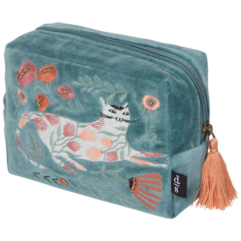 Danica Studio Embroidered Pouch Catbloom