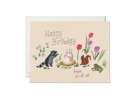 Red Cap Cards Birthday Card Birthday Critters