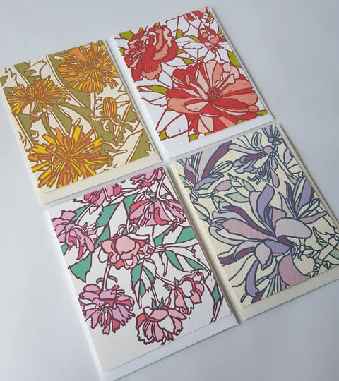 Little Green Card Set Assorted Flower