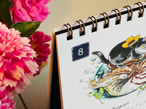 Paper Puffin 2026 Calendar Tiny Cats in Cowboy Hats 