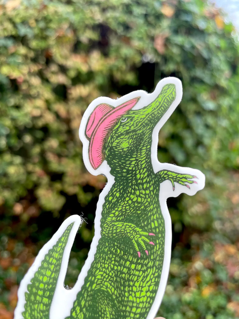 Augury Press Sticker Cowboy Alligator