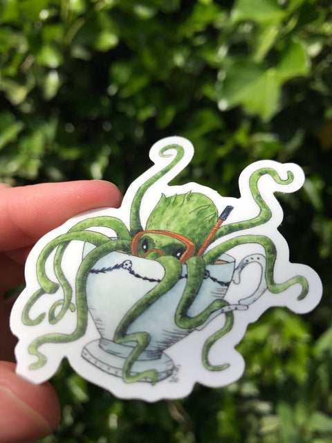 Lizzy Gass Sticker Kraken in a Teacup