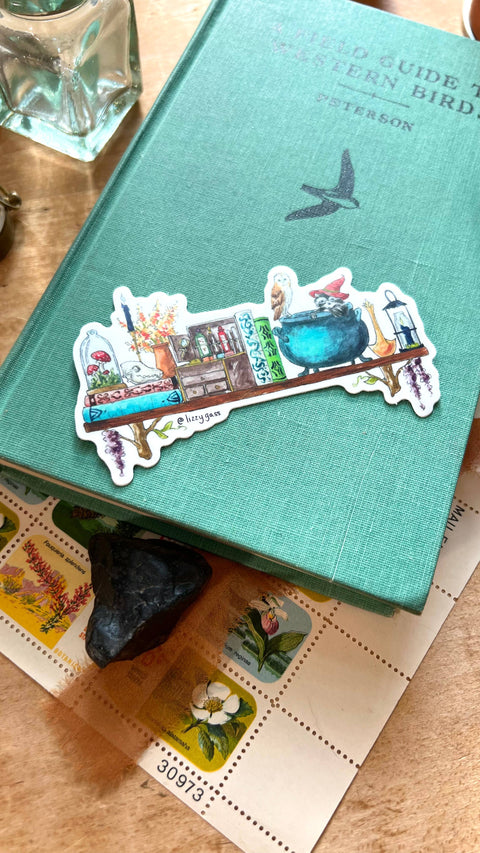 Lizzy Gass Sticker Forest Witch's Shelf