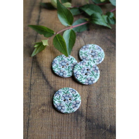 NNK Press Ceramic Button Vintage Florals