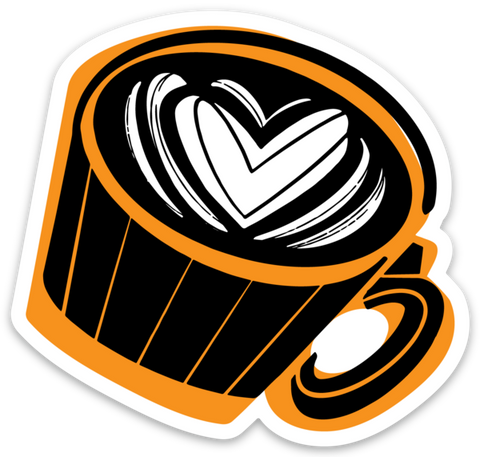 Pier Six Press Sticker Coffee Cup Coffee Love