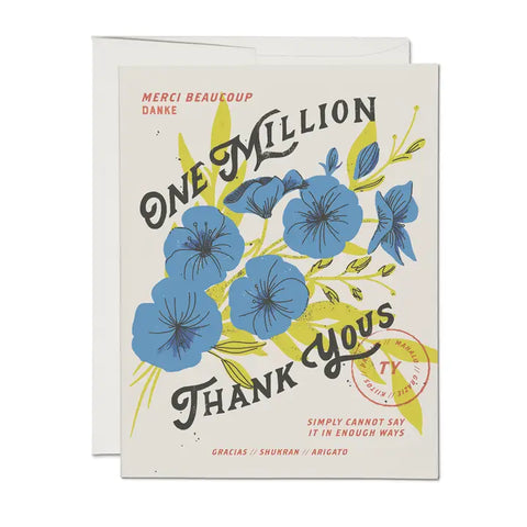 Red Cap Card One Million Thank You