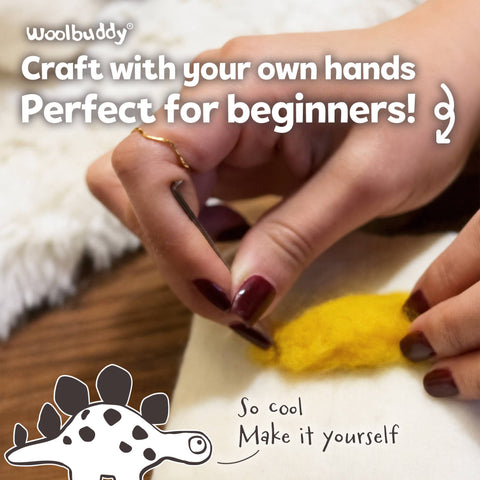 Woolbuddy - Stegosaurus Needle Felting Kit – DIY Craft Gift
