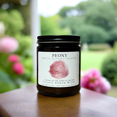 Pacific North Wicks Peony Candle