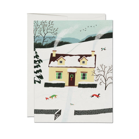 Red Cap Cards Holiday Card Winter Homestead