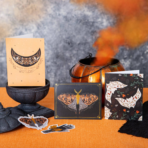 Amicreative Greeting Card Golden Moth