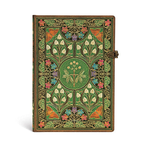 Paperblanks Journal Poetry in Bloom Midi Lined Hardcover Clasp Closure 144 Pg, 120 GSM