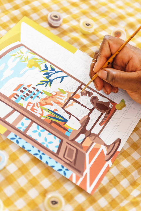 Elle Crée Coastal Catnap Paint-by-Number Kit