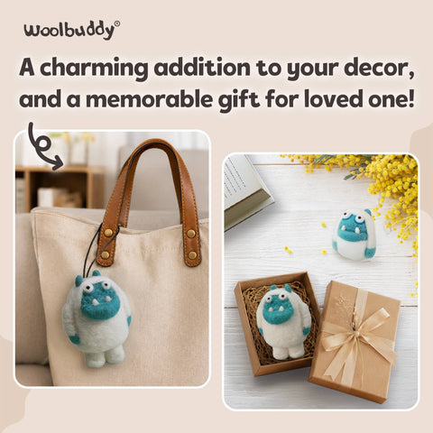 Woolbuddy - Beginner Yeti Needle Felting Kit – DIY Craft Gift