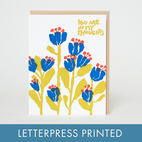 Egg Press Card Sympathy In My Thoughts Flowers