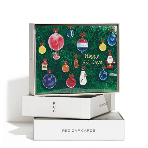 Red Cap Card Set of Christmas Cards Christmas Decorations