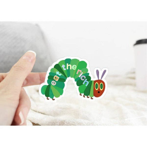 Ace the Pitmatian Co Eat the Rich Sticker