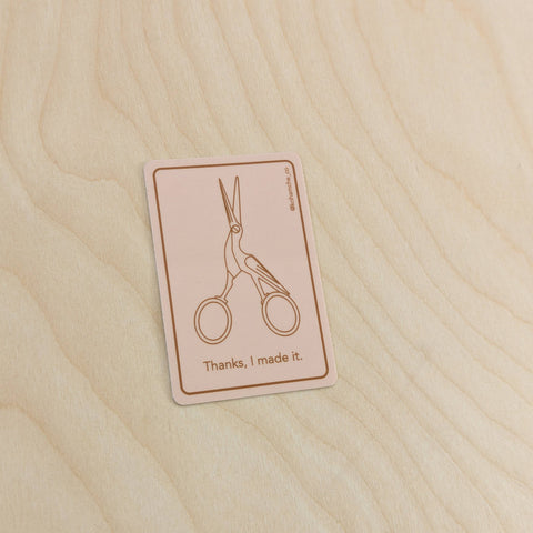 Kohamche Thanks I made it Pink Sticker