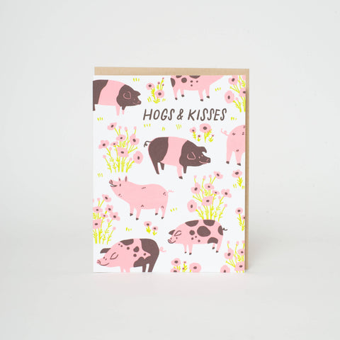 Egg Press Card Pigs Punny Love