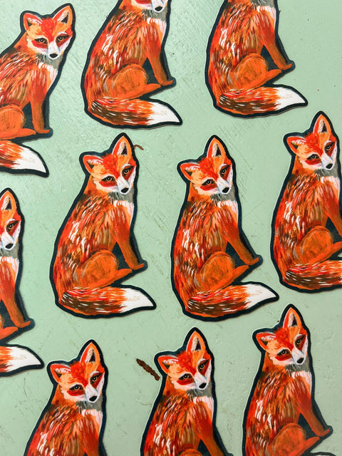 Katie Daisy Sticker Red Fox
