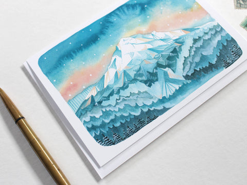 michele maule Greeting Card Mt Hood Sunrise