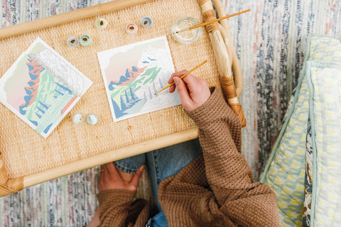 Elle Crée MINI Alpine Sunset Paint-by-Number Kit