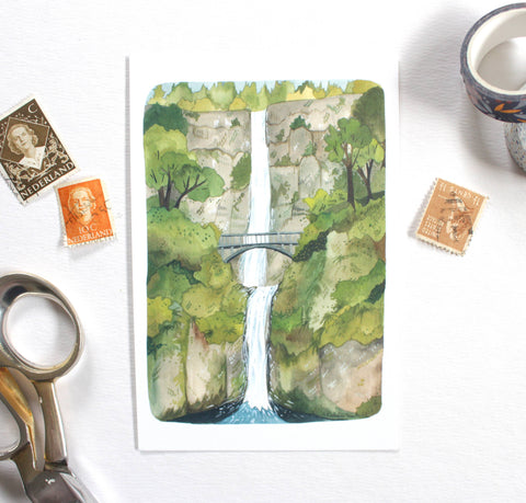 michele maule Postcard Multnomah Falls