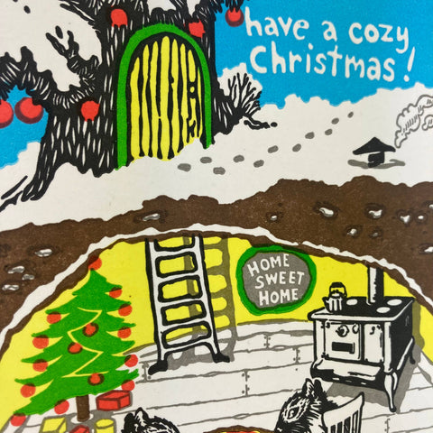 Old School Stationers Card Have a Cozy Christmas!