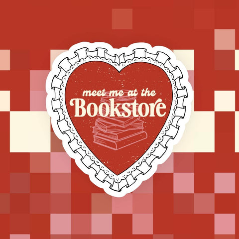 Ace the Pitmatian Co Meet Me at the Bookstore, Bookish Sticker
