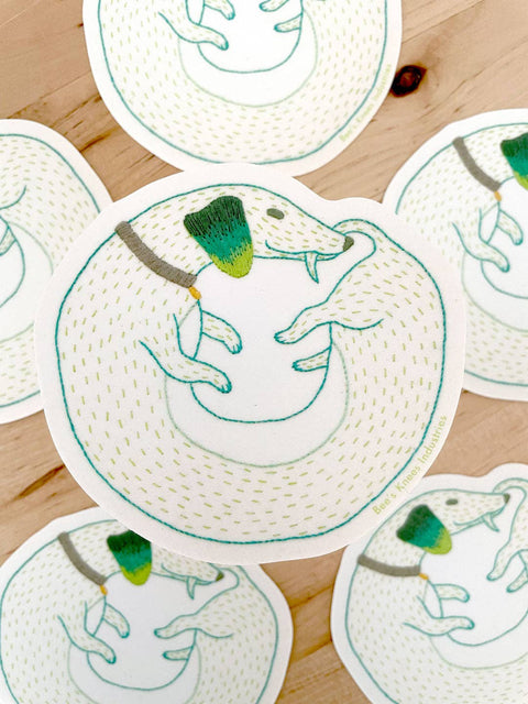 Bee's Knees Sticker Ouroboros Dachshund