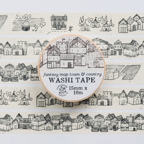 Kingdom of Threads Washi Tape Fantasy Towns & Countryside
