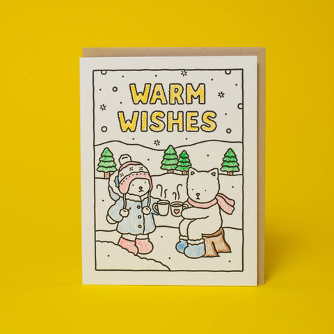 Egg Press Card Warm Wishes