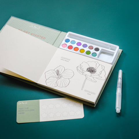 Cate Paper Co. Watercolor Painting Book State Flowers