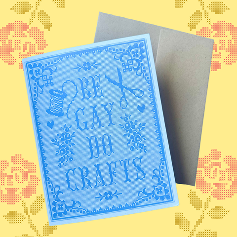 The Peach Fuzz Greeting Card Be Gay Do Crafts