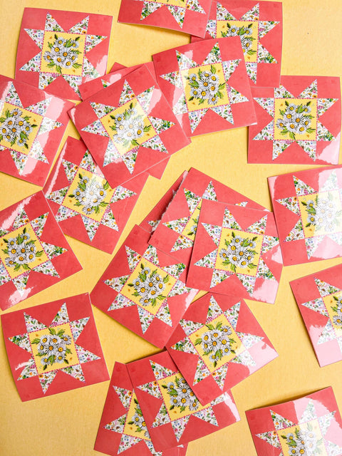 Katie Daisy Sticker Quilt Square