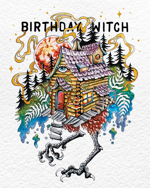 Crafted from Scratch Baba Yaga Rainbow Maker Forest Witch Sticker
