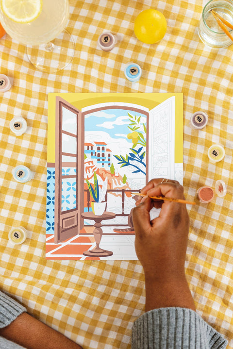 Elle Crée Coastal Catnap Paint-by-Number Kit