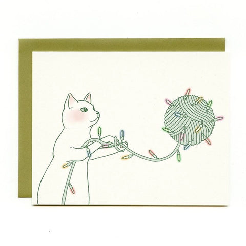 Bee's Knees Yarn Ball Cat Holiday Card Box Set