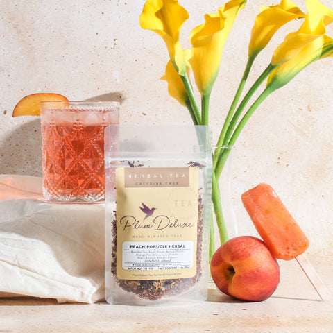 Plum Deluxe Tea Peach Popsicle Herbal Loose Leaf Tea