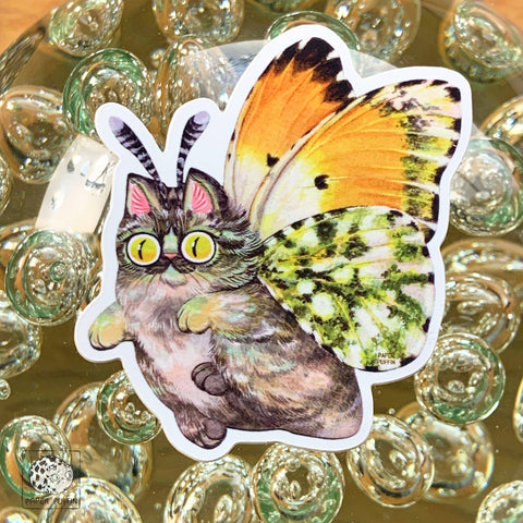 Paper Puffin Sticker Moth Cat Tippy