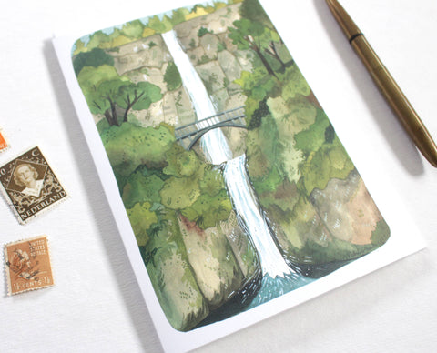 michele maule Greeting Card Multnomah Falls