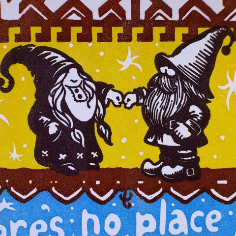 Old School Stationers Card No Place Like Gnome For the Holidays!