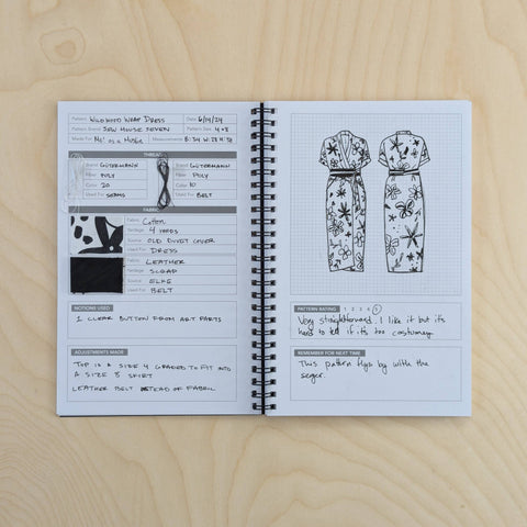 Kohamche Black & White Sewing Journal