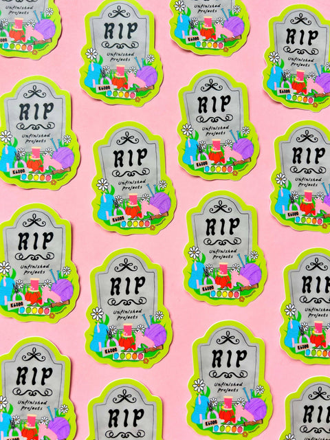 The Peach Fuzz Sticker R.I.P. Unfinished Projects