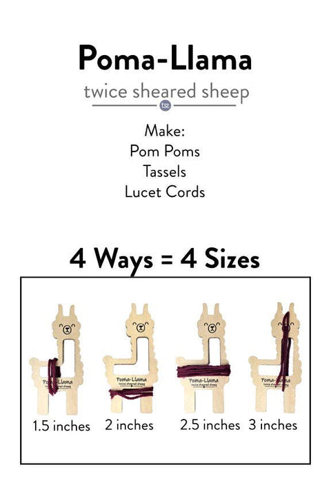 Twice Sheared Sheep Poma-Llama Pom Pom, Tassel, and Lucet Cord Maker
