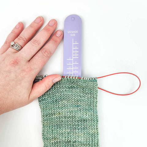 TSS Sock Sizing Ruler Sock Knitting Bracelet Ruler