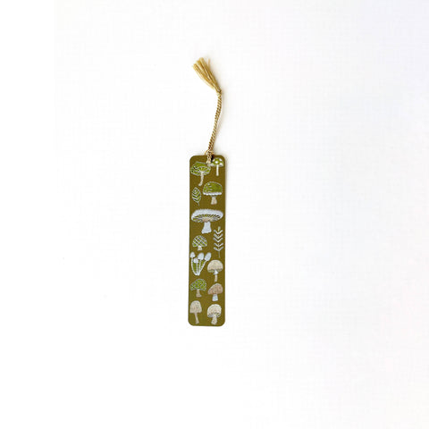 Rikrack Bookmark Mushrooms Embroidery Tassel