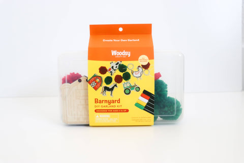 The Woodsy Craft Co. Kids Craft Kit Barnyard Garland