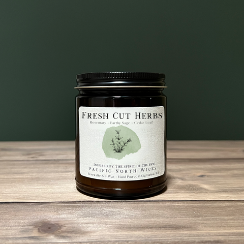Pacific North Wicks Fresh Cut Herbs Candle Rosemary Sage Garden