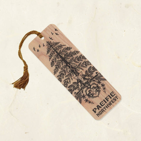 Little Gold Fox Wood Bookmark Pacific Northwest