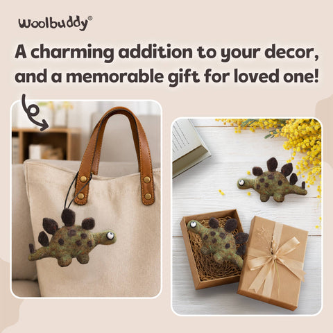 Woolbuddy - Stegosaurus Needle Felting Kit – DIY Craft Gift